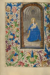 The Virgin and Child Enthroned within a Church